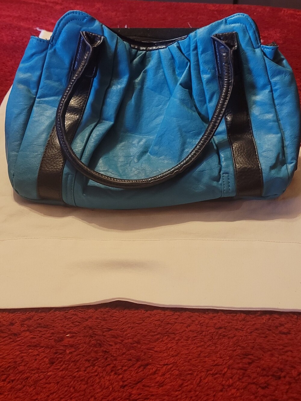 Aqua blue handbag